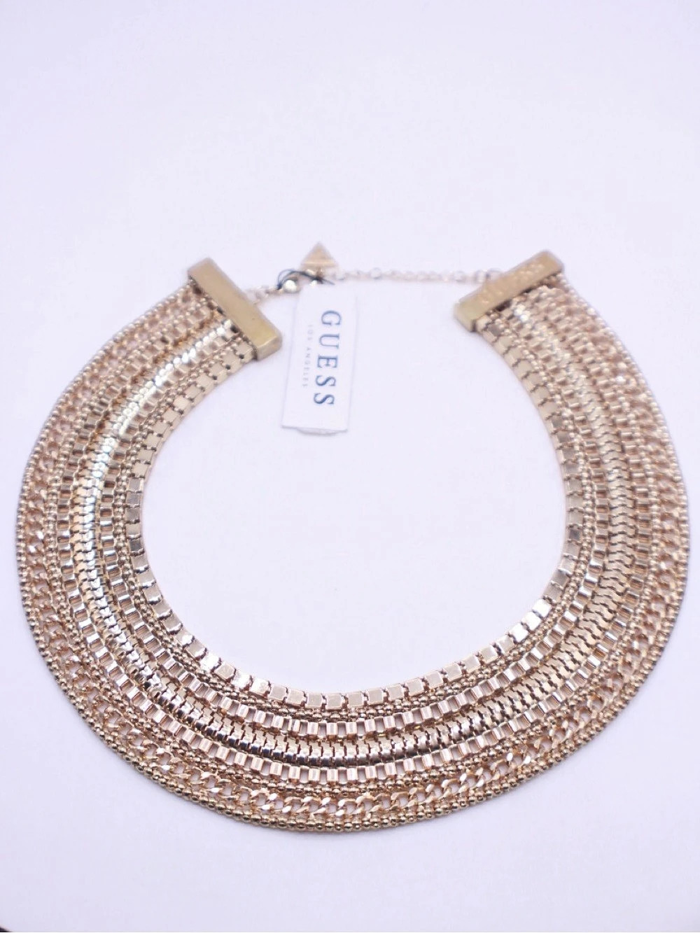 GUESS Gold-Tone Multi Chain Bib Necklace in Gold tone NWT